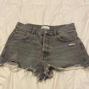 Zara gray denim shorts